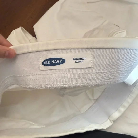 Women's White Jeans old Navy size 10 rockstar jeggings - Picture 8 of 8
